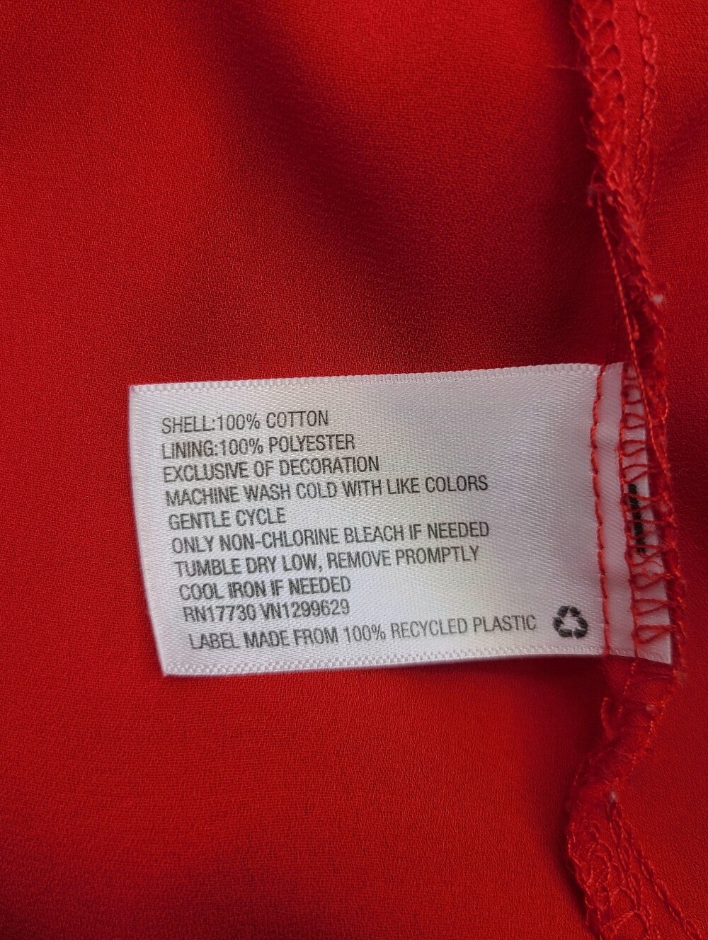 Knox Rose Red Embroidered V-Neck Flutter Ruffle Sleeve Dress 100% Cotton Medium - Picture 14 of 15